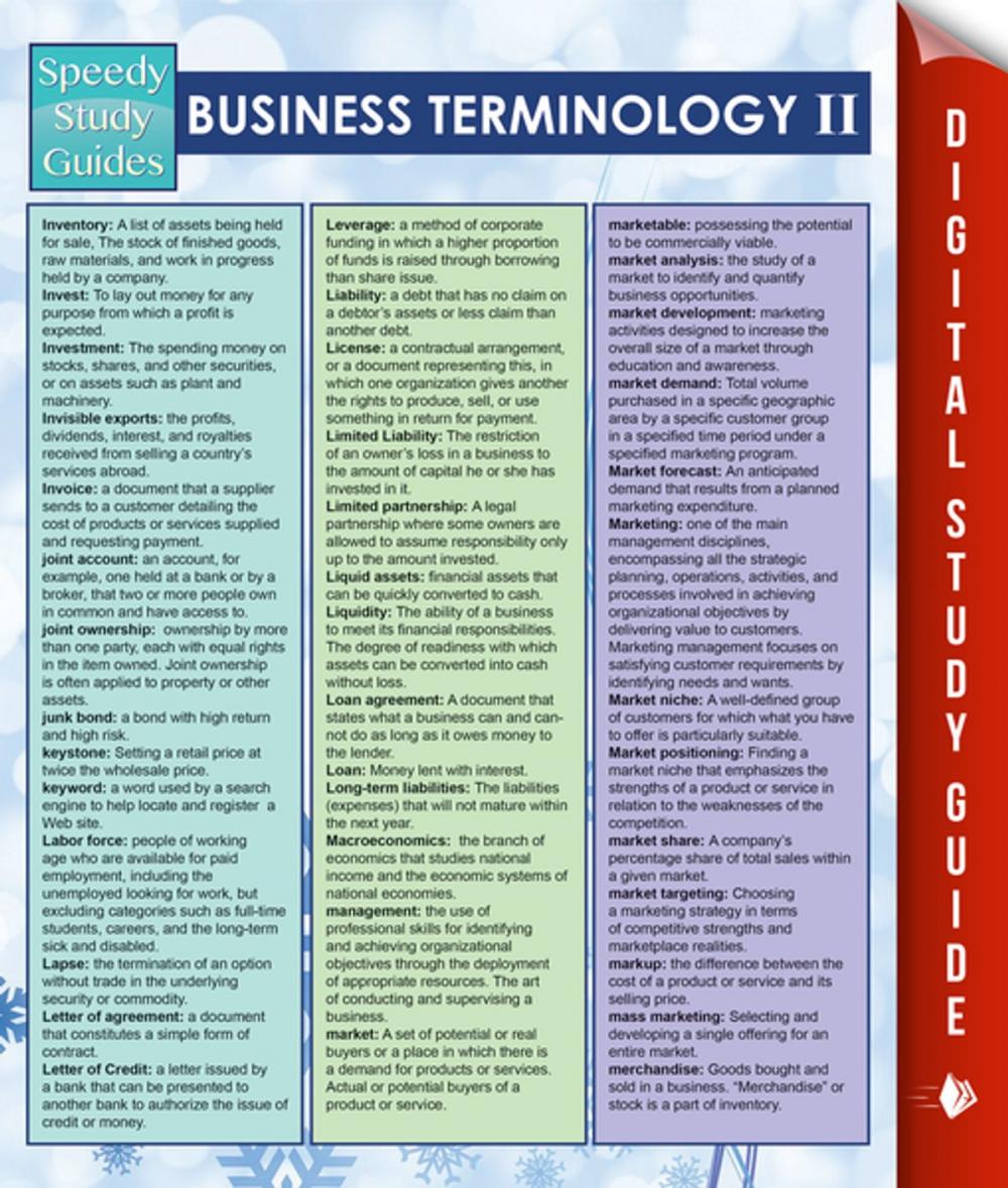 Big bigCover of Business Terminology II (Speedy Study Guides)