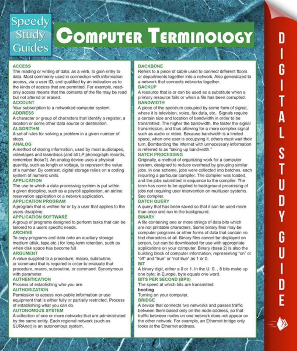 Big bigCover of Computer Terminology (Speedy Study Guides)