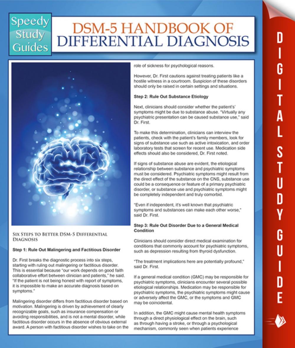 Big bigCover of DSM-5 Handbook Of Differential Diagnosis (Speedy Study Guides)
