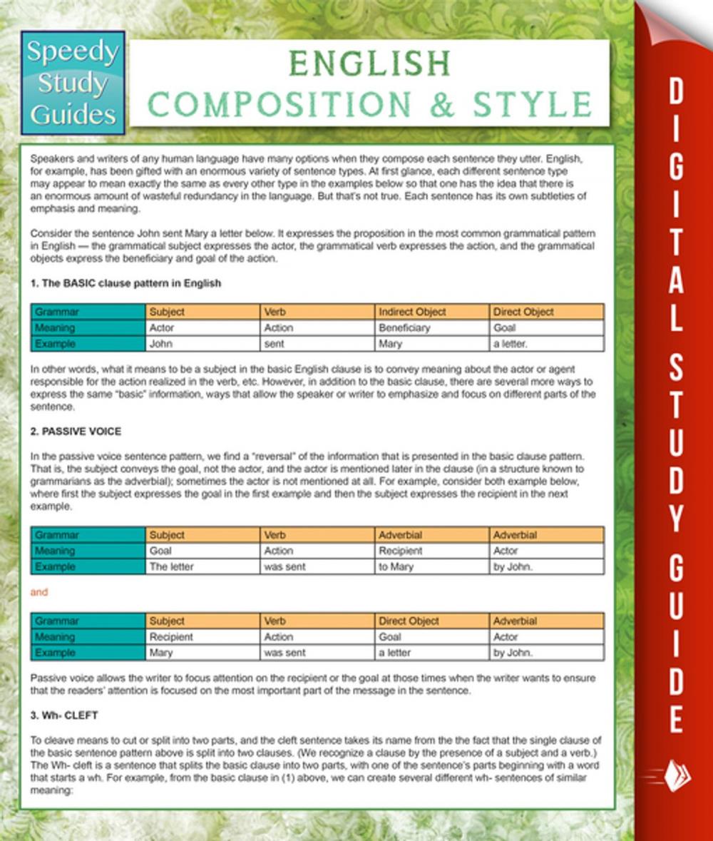 Big bigCover of English Composition And Style (Speedy Study Guides)