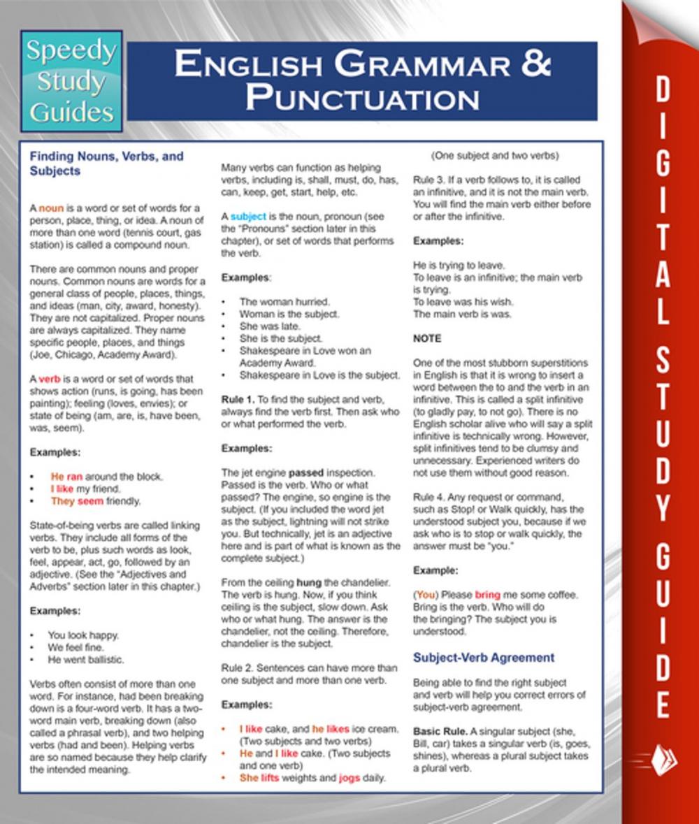 Big bigCover of English Grammar And Punctuation (Speedy Study Guides)