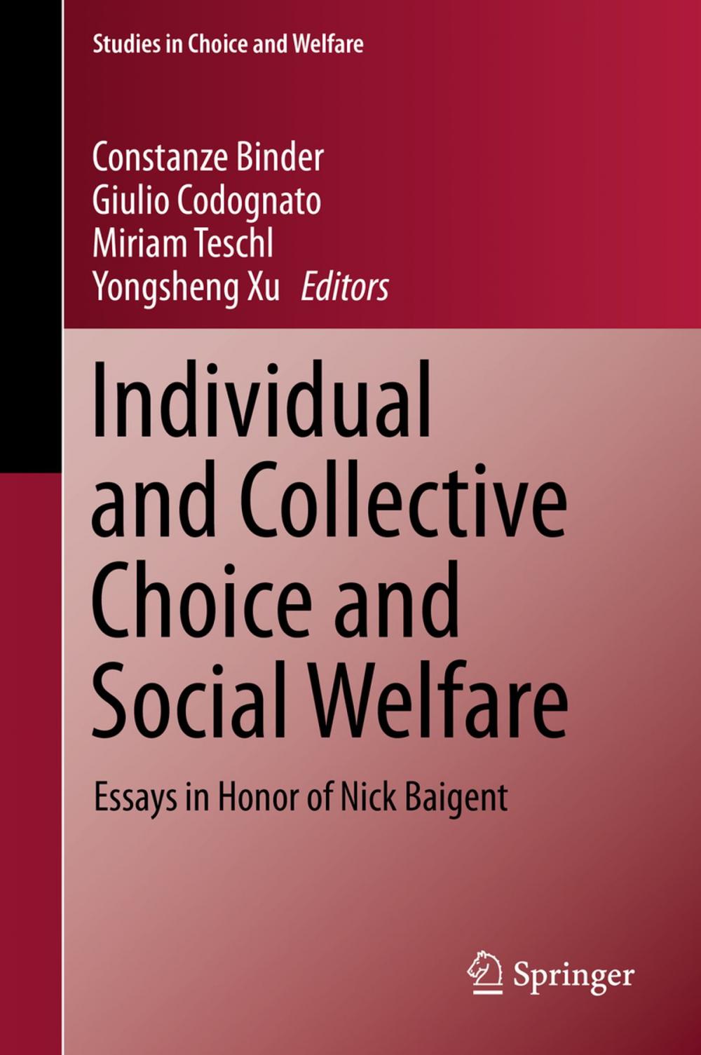 Big bigCover of Individual and Collective Choice and Social Welfare