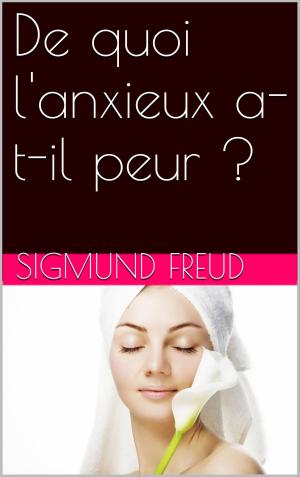 Cover of the book De quoi l'anxieux a-t-il peur ? by Jane Dieulafoy