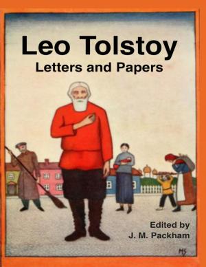 Book cover of Leo Tolstoy: Letters and Papers