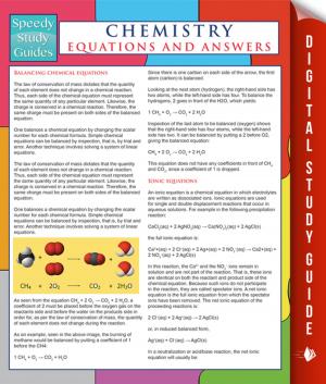 Cover of the book Chemistry Equations And Answers (Speedy Study Guides) by Speedy Publishing