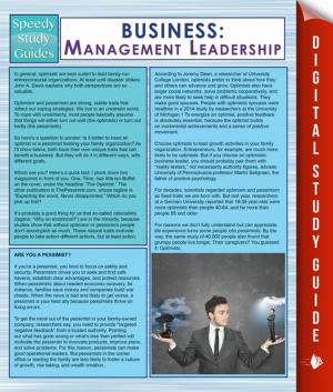 Cover of the book Business: Management Leadership (Speedy Study Guides) by R Richard Tribble Jr