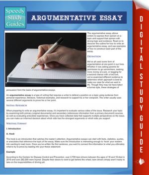 Book cover of Argumentative Essay (Speedy Study Guides)