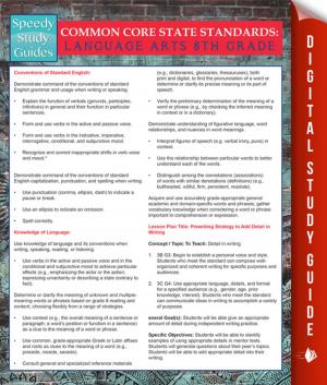 Cover of the book Common Core State Standards: Language Arts 8th Grade by Speedy Publishing