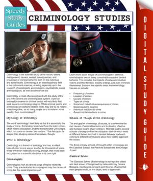 Cover of the book Criminology Studies (Speedy Study Guides) by Speedy Publishing