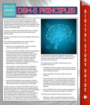 Cover of DSM-5 Principles (Speedy Study Guides)