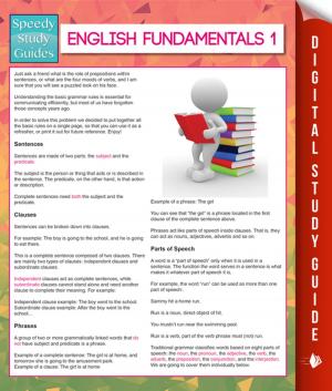 Cover of the book English Fundamentals 1 (Speedy Study Guides) by Baby Professor
