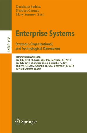 Cover of the book Enterprise Systems. Strategic, Organizational, and Technological Dimensions by Michelle Morais de Sá e Silva