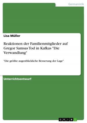 Cover of the book Reaktionen der Familienmitglieder auf Gregor Samsas Tod in Kafkas 'Die Verwandlung' by Christian Baltes