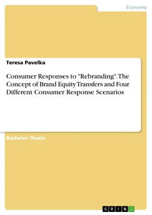 Cover of the book Consumer Responses to 'Rebranding'. The Concept of Brand Equity Transfers and Four Different Consumer Response Scenarios by Marc Sölter