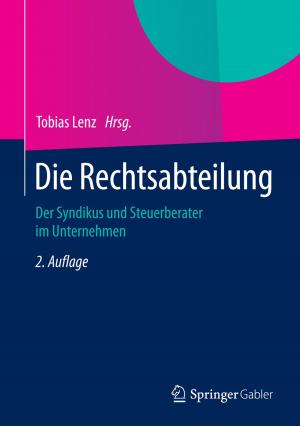 Cover of the book Die Rechtsabteilung by Wolfgang Becker, Patrick Ulrich, Tim Botzkowski
