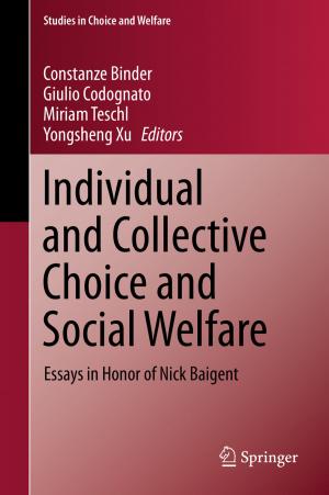 Cover of the book Individual and Collective Choice and Social Welfare by Rainer-Peter Meyer, Fabrizio Moro, Hans-Kaspar Schwyzer, Fritz Hefti