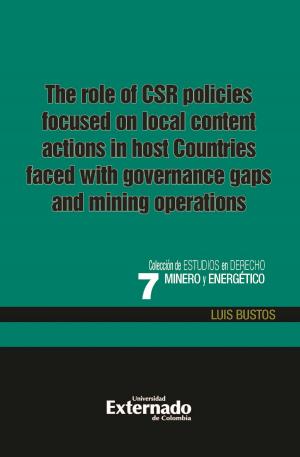 Cover of the book The role of the CSR policies focused on local content actions in host countries faced with governance gaps and mining operations by Luis Fernando López Roca