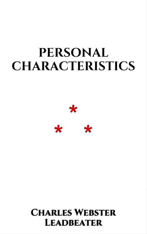 Cover of the book Personal Characteristics by Charles Webster Leadbeater, Edition du Phoenix d'Or