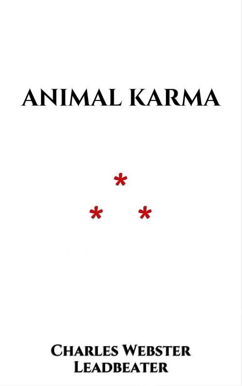 Cover of the book Animal Karma by Charles Webster Leadbeater, Edition du Phoenix d'Or