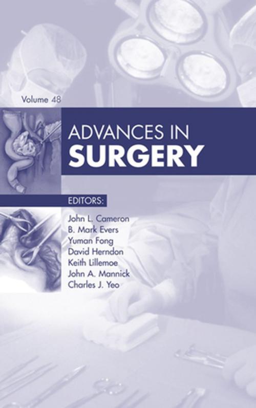 Cover of the book Advances in Surgery, E-Book 2014 by John L. Cameron, MD, FACS, FRCS(Eng) (hon), FRCS(Ed) (hon), FRCSI(hon), Elsevier Health Sciences