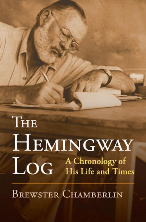 Cover of the book The Hemingway Log by Brewster Chamberlin, University Press of Kansas