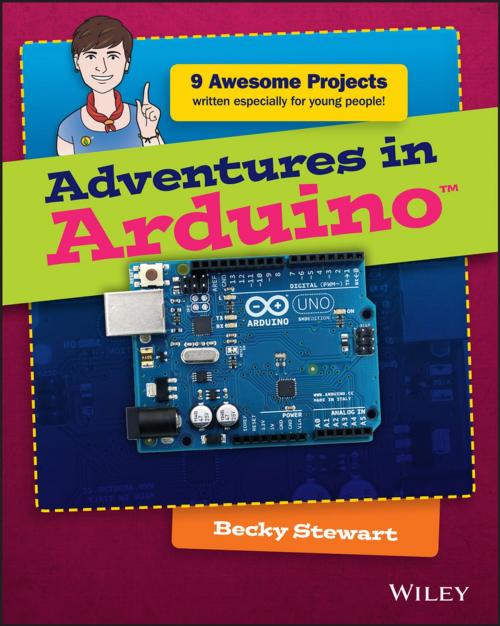 Cover of the book Adventures in Arduino by Becky Stewart, Wiley