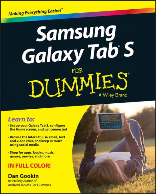 Cover of the book Samsung Galaxy Tab S For Dummies by Dan Gookin, Wiley