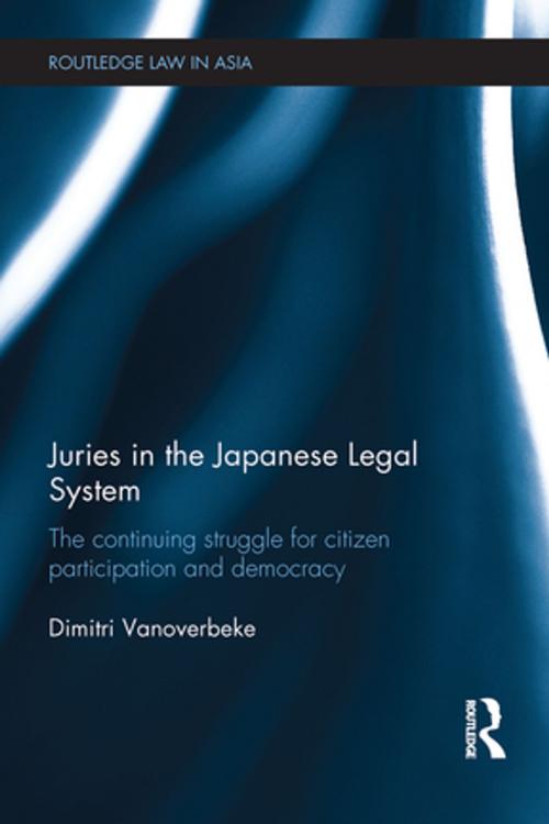 Cover of the book Juries in the Japanese Legal System by Dimitri Vanoverbeke, Taylor and Francis