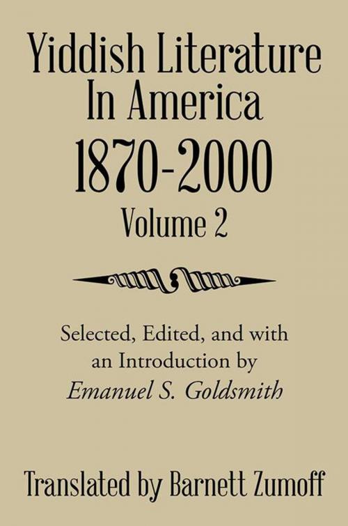 Cover of the book Yiddish Literature in America 1870-2000 by Emmabuel S. Goldsmith, Xlibris US