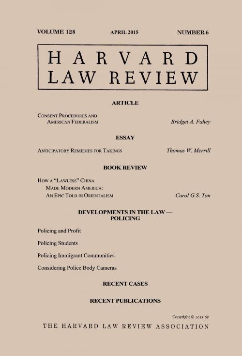 Cover of the book Harvard Law Review: Volume 128, Number 6 - April 2015 by Harvard Law Review, Quid Pro, LLC