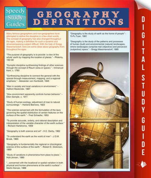 Cover of the book Geography Definitions (Speedy Study Guide) by Speedy Publishing, Speedy Publishing LLC