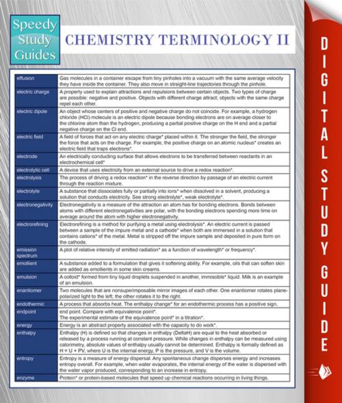 Cover of the book Chemistry Terminology II (Speedy Study Guides) by Speedy Publishing, Speedy Publishing LLC