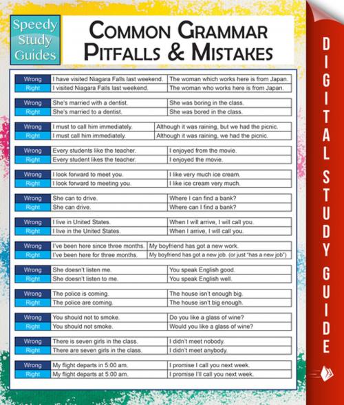 Cover of the book Common Grammar Pitfalls And Mistakes (Speedy Study Guides) by Speedy Publishing, Speedy Publishing LLC