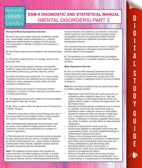 Cover of the book DSM-5 Diagnostic and Statistical Manual (Mental Disorders) Part 2 by Speedy Publishing, Speedy Publishing LLC