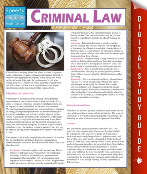 Cover of the book Criminal Law (Speedy Study Guides) by Speedy Publishing, Speedy Publishing LLC