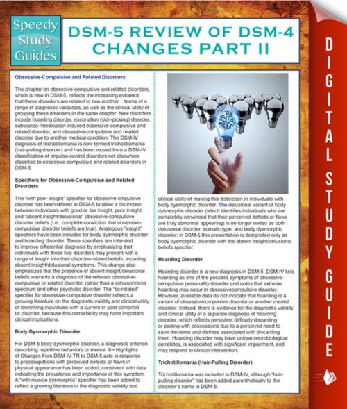 Cover of the book DSM-5 Review of DSM-4 Changes Part II (Speedy Study Guides) by Speedy Publishing, Speedy Publishing LLC