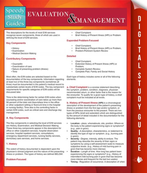 Cover of the book Evaluation And Management (Speedy Study Guides) by Speedy Publishing, Speedy Publishing LLC