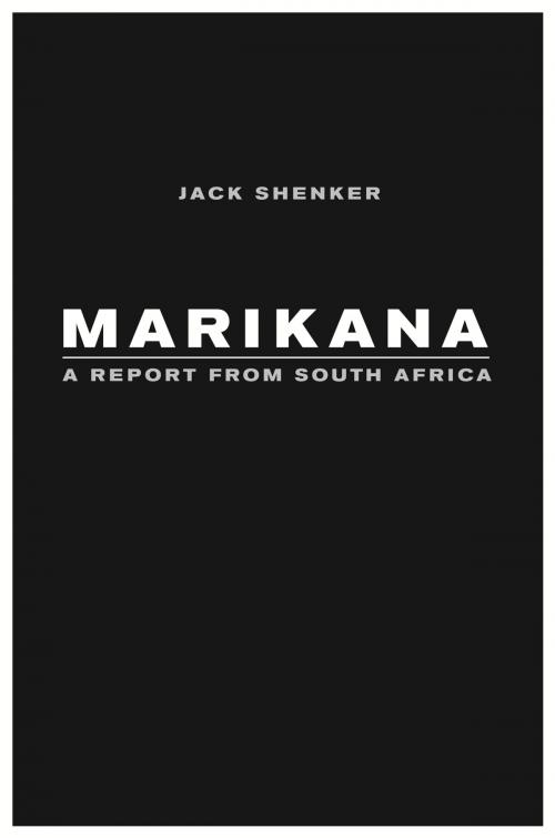 Cover of the book Marikana by Jack Shenker, Zed Books