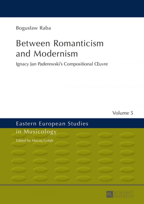 Cover of the book Between Romanticism and Modernism by Boguslaw Raba, Peter Lang