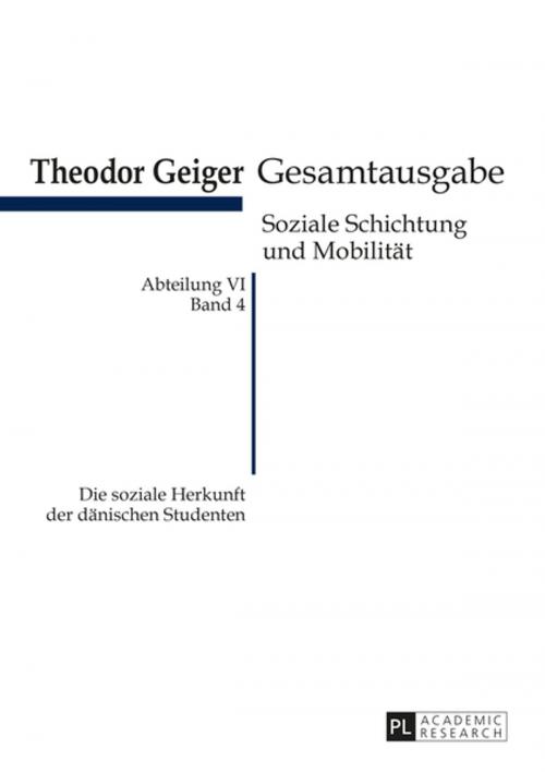 Cover of the book Die soziale Herkunft der daenischen Studenten by Klaus Rodax, Peter Lang
