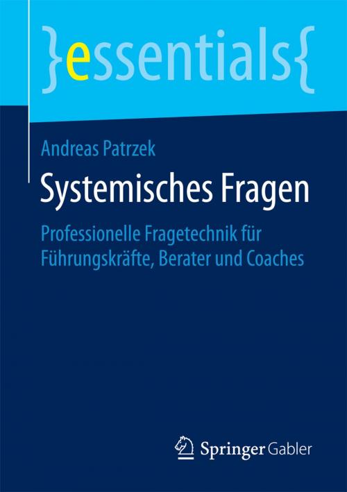 Cover of the book Systemisches Fragen by Andreas Patrzek, Springer Fachmedien Wiesbaden