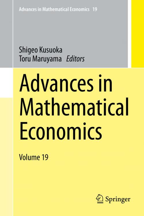 Cover of the book Advances in Mathematical Economics Volume 19 by , Springer Japan