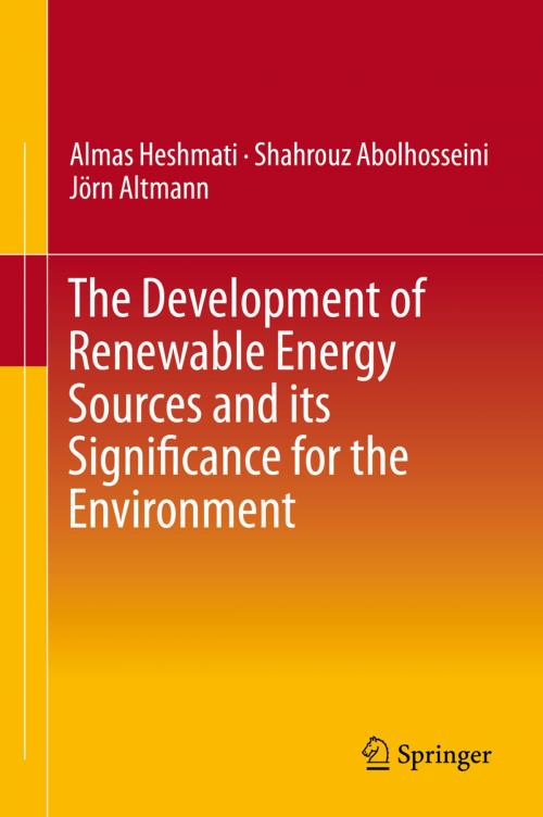 Cover of the book The Development of Renewable Energy Sources and its Significance for the Environment by Almas Heshmati, Shahrouz Abolhosseini, Jörn Altmann, Springer Singapore
