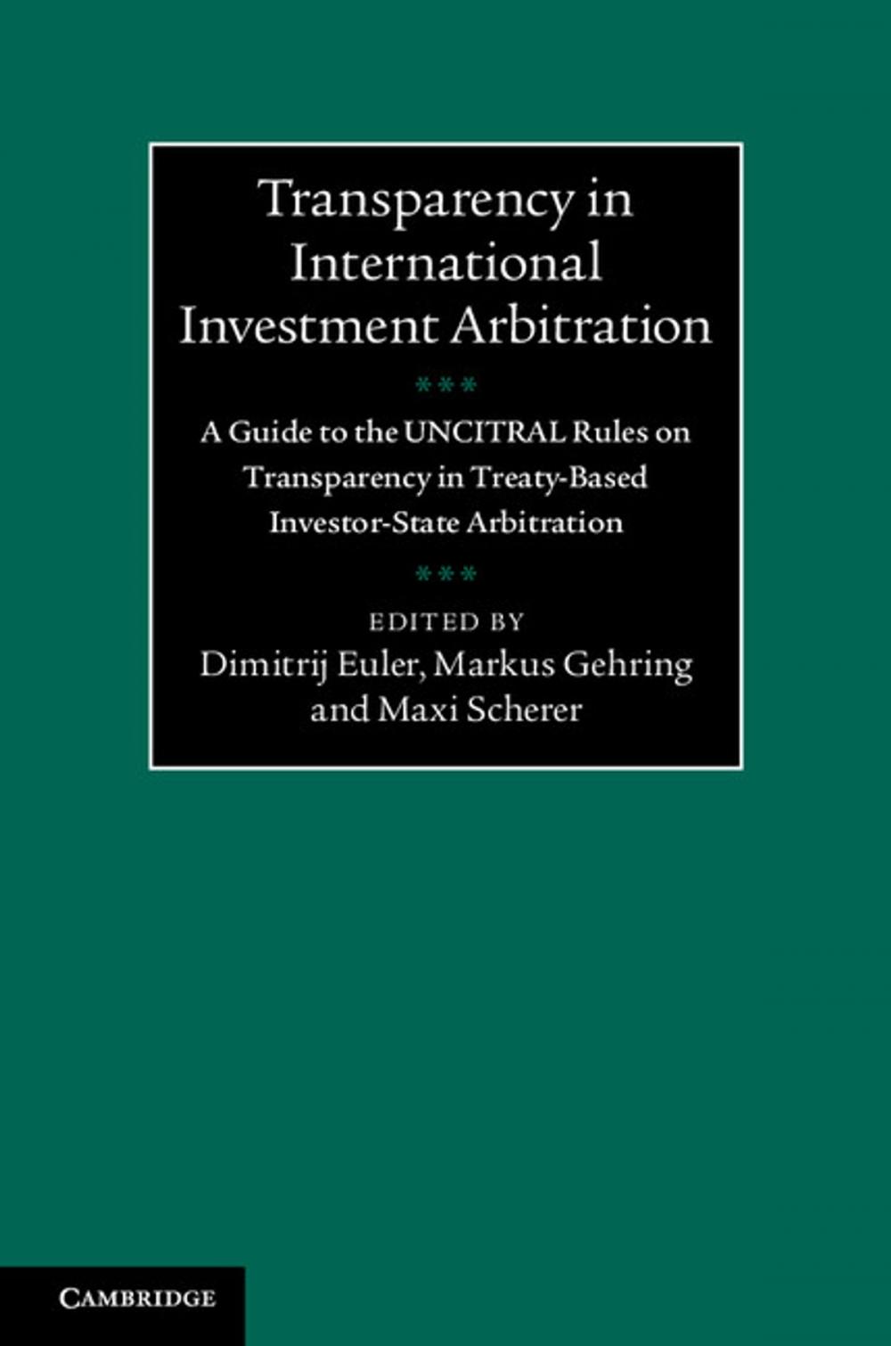 Big bigCover of Transparency in International Investment Arbitration