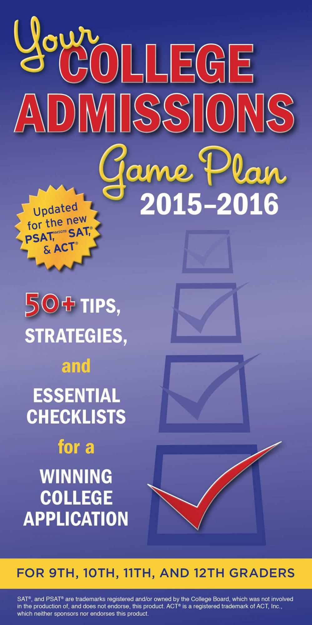 Big bigCover of Your College Admissions Game Plan 2015-2016