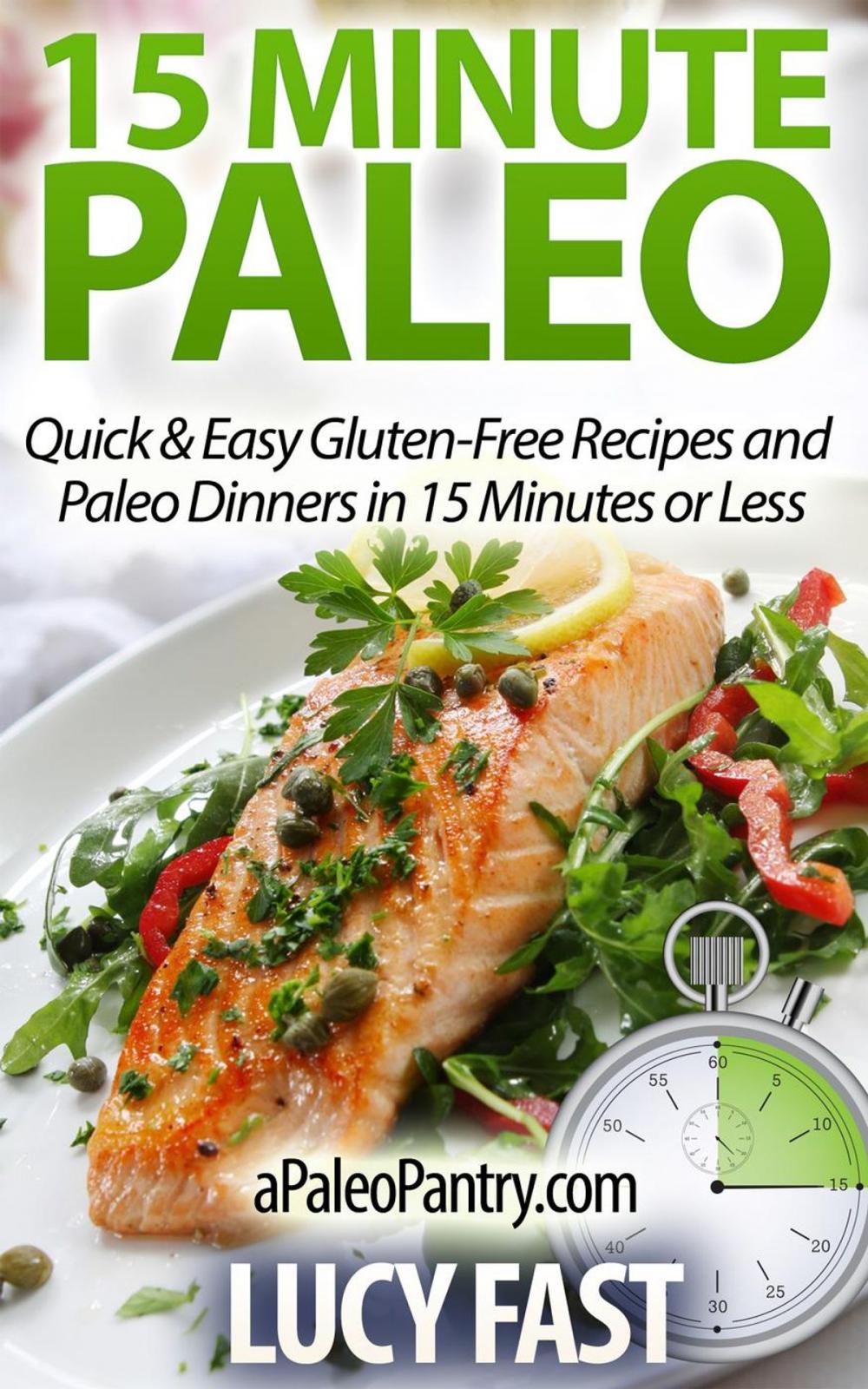 Big bigCover of 15 Minute Paleo: Quick & Easy Gluten-Free Recipes and Paleo Dinners in 15 Minutes or Less