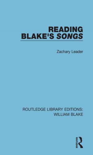 Cover of the book Reading Blake's Songs by Reinhardt Grossman