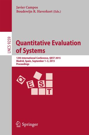 Cover of the book Quantitative Evaluation of Systems by Jens Karschau