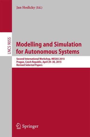 Cover of the book Modelling and Simulation for Autonomous Systems by Éric Walter