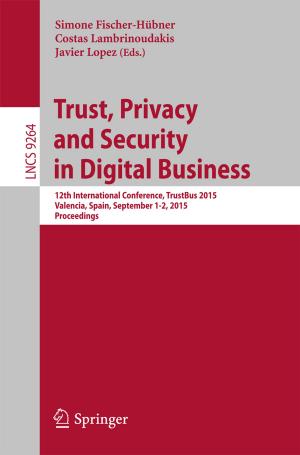 Cover of the book Trust, Privacy and Security in Digital Business by Michele Stua